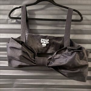 Anthropologie Black Bustier Crop Top